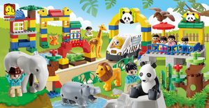 Ensemble de blocs de construction OXFORD pour tout-petits sur le thème du monde animal avec figurines, fabriqué en Corée, 5-7 ans, unisexe, en plastique ABS, avec boîte de rangement - Product Image 3