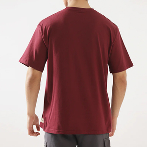 Fabricantes de Camisetas OEM, Camisetas Personalizadas de Manga Corta con Logotipo Frontal 100% Algodón para Hombre, Cuello Redondo, Casuales, Transpirables, de Secado Rápido, para Fitness - Product Image 3
