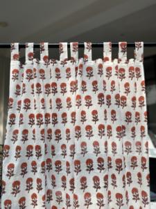 ผ้าม่านพิมพ์ลายบล็อกด้วยมือแบบขายส่ง ผ้าฝ้ายสำหรับหน้าต่าง ผู้ผลิตสิ่งทอจากอินเดีย รับผลิตตามสั่ง (OEM) ผู้จัดจำหน่ายผ้าม่านแบบกำหนดเอง - Product Image 1