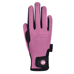 Guantes de equitación de tela transpirable y cuero para protección de manos en deportes ecuestres. - Product Image 2