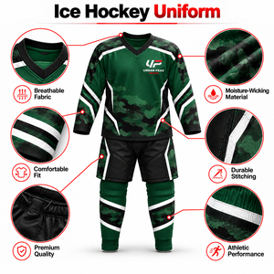 Uniforme de hockey sobre hielo Elite con franjas llamativas en las mangas, construcción de jersey refinada y estilo distintivo para equipos competitivos. - Product Image 6