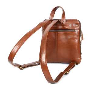 Genuine <b>Leather</b> Luxury Backpack Flap Closure Brown Color Durable Design Large Capacity Daily Use <b>Soft</b> <b>Bag</b> - Product Image 4