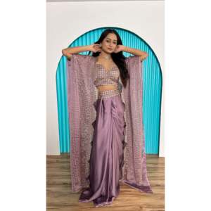 Diseñador Indo Western vestidos de noche elegante desgaste del partido con la secuencia y Dori Work - Product Image 2