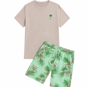 Dernier modèle de t-shirts personnalisés, shorts respirants, grandes tailles, OEM ODM, vêtements décontractés d'été, ensembles de shorts pour hommes, coton de haute qualité - Product Image 2