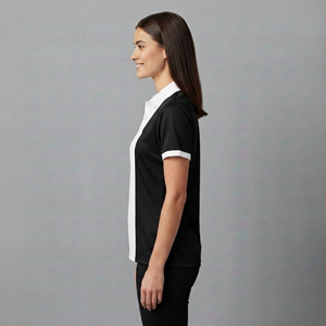 เสื้อโปโลผู้หญิงผ้าฝ้าย 100% ลายเรียบ สไตล์ลำลอง สำหรับฤดูร้อน แฟชั่นคลาสสิก ทรงพอดีตัว เหมาะสำหรับใส่เล่นกอล์ฟ พร้อมปักโลโก้ตามสั่ง - Product Image 6