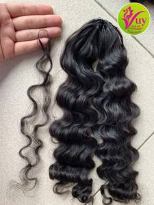 VuyHair - Peluca de Cabello Humano Remy Virgen 100% Sin Procesar de Vietnam, de un Solo Donante, con Trama Doble a Máquina de Primera Calidad - Product Image 1