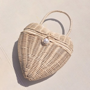 Petit sac tissé pour enfant, panier en rotin, accessoires de rangement pour bébé, paniers à jouets pour enfants - Product Image 3