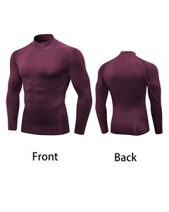 Men <b>Long</b> <b>Sleeve</b> MMA Rash Guard Compression Shirt Turtle Neck Athletic <b>Base</b> <b>Layer</b> Rash Guard For Gym Training Running Cycling Top - Product Image 6