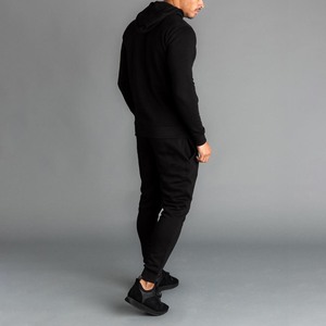 Men's <b>White</b> Hooded Tracksuit Full Zip Sweatshirt <b>Jogger</b> Set Solid Color Casual Wear Breathable Cotton Autumn Outfit - Product Image 3