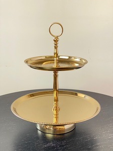 Support de présentation de desserts multi-niveaux moderne fait main, plateau de service pour gâteaux et pâtisseries, pour boulangerie, café, hôtel, restaurant, vente en gros, en métal - Product Image 5