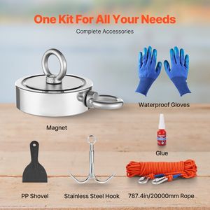 Kit per Pesca Magnetica con Magneti Potenti da 1700 LBS/771 Kg, Forza di Trazione Bilaterale, Magneti al Neodimio per Pesca con Magneti di Sollevamento in Terre Rare - Product Image 3
