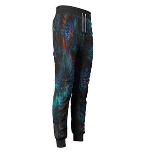 Pantalones Deportivos Estampados Florales para Hombre, Cintura Elástica con Cordón, Joggers Casuales Ligeros de Poliéster, Diseño Sublimado, Ropa de Verano - Product Image 4