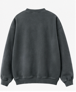 Sweat-shirt classique à col rond pour homme, impression en relief, lettres personnalisées sur le devant, 100% coton, tissu French Terry, style automne - Product Image 4