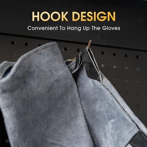 Gants de soudage en cuir de vachette pleine fleur renforcés, résistants aux flammes, de haute qualité, robustes et durables - Product Image 5