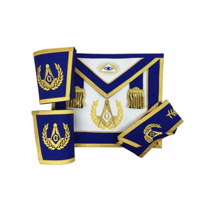Wholesale High Quality Masonic Regalia Craft Badges Hand Embroidered Canvas Luxury Customized Safety Pin Beads Nickel-FreeHigh P - Product Image 4