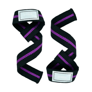 Sangles de levage en coton robustes avec logo personnalisé pour la musculation, l'entraînement en force, équipement de gym pour hommes et femmes - Product Image 2