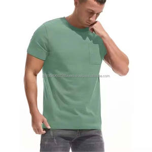 Camiseta de Cuello Redondo Ajustada 100% Algodón para Hombre con Impresión Personalizada Aceptada, Servicio OEM de Alta Calidad, Fabricante de Camisetas 2026 - Product Image 2