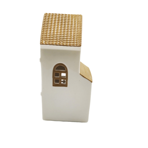 Farol de Cerámica Esmaltada con Diseño de Casa de Pueblo Nórdica para Navidad, Decoración de Mesa LED, Adorno Festivo al por Mayor OEM ODM - Product Image 2