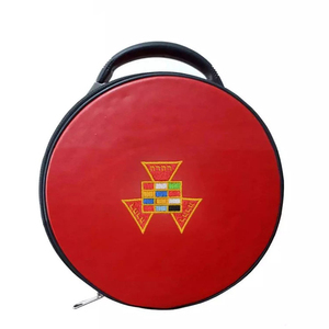 Meilleures ventes : Fez maçonnique de l'Arche Royale en similicuir rouge, de haute qualité, sur mesure, style couronne, pour insignes maçonniques - Product Image 3