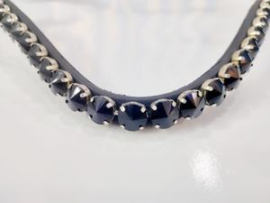 สายคาดศีรษะม้าคริสตัลสีดำหรูหรา สำหรับอุปกรณ์บังเหียนม้า อุปกรณ์ขี่ม้า คุณภาพพรีเมียม ขายส่ง - Product Image 2