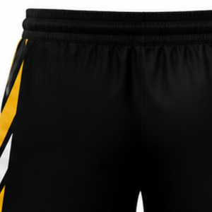 Shorts de volley-ball noir et jaune, bas de tenue pour sports d'équipe, uniforme de match, vêtements d'entraînement légers pour joueurs - Product Image 5