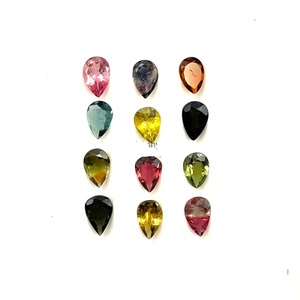 Turmalina Natural, Corte Pera, Facetada, Calibrada, 7MM 9MM, Piedras Preciosas Sueltas, Multicolor, Certificadas por Terceros, Venta al Por Mayor, Joyería a Granel - Product Image 1
