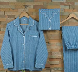 Premium Indigo Cotton Hand Printed Pajama Set <b>for</b> <b>Women</b> Floral Sleepwear Wholesale Factory Supplier India - Product Image 1