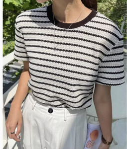 Camiseta Básica de Manga Corta con Cuello Redondo para Mujer, Ropa Casual de Moda para el Día a Día - Product Image 1