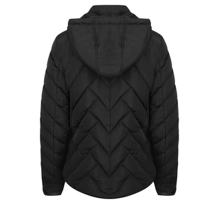 Women's Ladies shinny Thick padded Puffer Bubble Warm Quilted Cropped Zipper <b>hooded</b> Windproof Jacket <b>Gilet</b> Coat OEM - Product Image 4