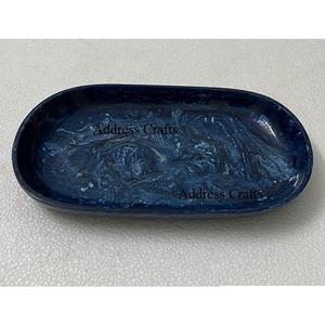 Bandeja Ovalada de Resina Sólida de Lujo Moderno, Plato de Resina Blanca con Diseño en Espiral de Calidad Premium para Joyas y Adornos, Decoración de Baño - Product Image 3