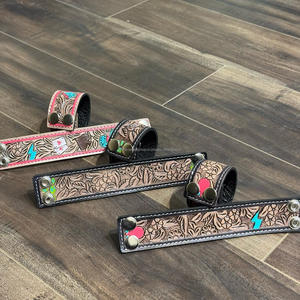Manufacturer Wholesale Hand Tooled Leather Cuff Bracelet High Quality Genuine Cowhide Leather Wristband Bracelets <b>Men</b> & Women - Product Image 6