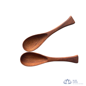 [MEILLEURE VENTE] BLUE LOTUS FARM Cuillère artisanale vintage en bois, mini-cuillère pour confiture, miel, café, sucre, condiments, Vietnam - Product Image 1