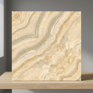 Azulejos de Porcelana Brillante Vistaar Estilo Árabe, 600x600mm, Garantía de 3 Años, Patrón de Mármol Digital, para Pisos Interiores - Product Image 3
