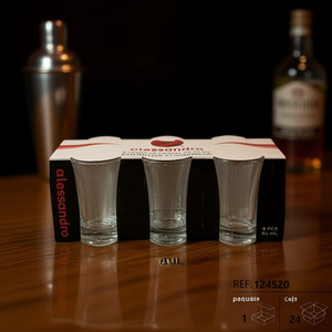 Vaso de Cristal Florence de 60 ml, Cristalería Pequeña de Primera Calidad para Licores y Cócteles - Product Image 3