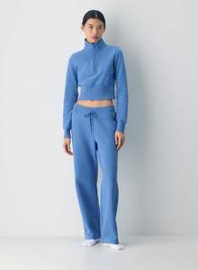 Custom Ladies Half Zip Pullover Y2K Fashion <b>Crop</b> <b>Top</b> Sweatshirt Bulk Apparel USA Manufacturer - Product Image 3