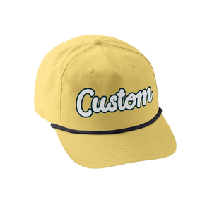 Gorra de golf de 5 paneles de alta calidad OEM, logotipo bordado personalizado, cuerda frontal, ajustable, Unisex, ropa de calle deportiva, lona de rendimiento - Product Image 1