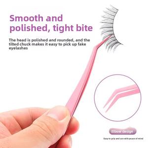 Juego de Pinzas para Pestañas Morje de Acero Inoxidable Quirúrgico de Precisión, 5 Colores, Puntas Dentadas/Aserradas y Lisas para Extensión de Pestañas - Product Image 3