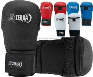 Gants de karaté en cuir PU de haute qualité, fabriqués sur mesure, mitaines de protection WKF, arts martiaux pour enfants, Zebra Sports KM-105, moulage artisanal - Product Image 5