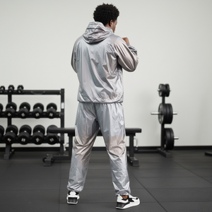 Traje de Sauna de Fibra de Poliéster Plateado, Diseño Moderno 2026, Corte Holgado, Personalizado, Alta Calidad, Ligero, para Fitness y Pérdida de Peso - Product Image 2