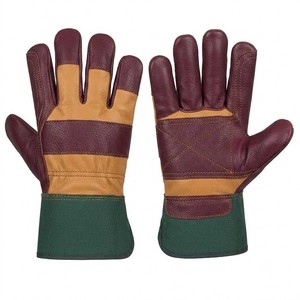 Guantes de cuero de alta visibilidad con puntas antideslizantes, guantes de seguridad antiestáticos e ignífugos, sin látex, para uso general. - Product Image 3