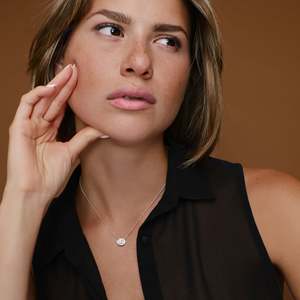 0.90 CTW 14K Halo ตัดรูปไข่ปลูกในห้องปฏิบัติการสร้อยคอเพชร-Amy - Product Image 4