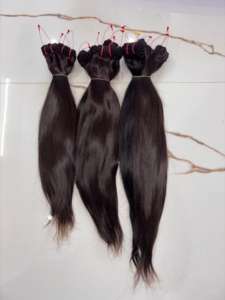 Extensiones de Cabello Natural Indio Virgen de Templo, 100% Sin Procesar, Trama Natural, Bajo MOQ, Venta al Por Mayor - Product Image 3