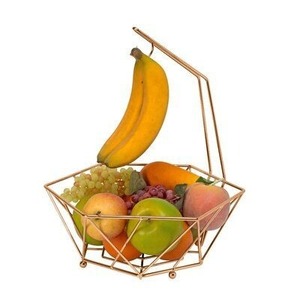 Élégante corbeille à fruits en métal à structure ouverte pour une meilleure circulation de l'air et une meilleure conservation des produits frais - Product Image 2