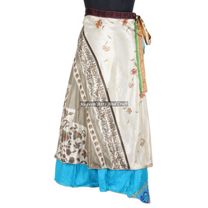 New Magic <b>Skirt</b> Silk Wrap <b>Skirt</b> Express Wrap Dress <b>Skirt</b> Rajasthani Silk Wrap Indian Printed Long Sarong Around <b>Boho</b> All Season - Product Image 5