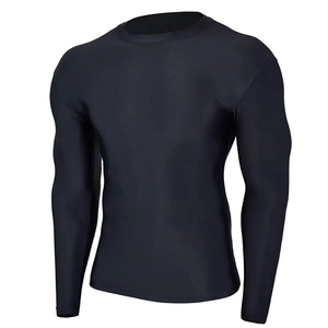 Maillot de bain à manches longues pour homme, noir, à séchage rapide, en polyester, pour la natation, l'entraînement sportif, la remise en forme, le surf, le cyclisme - Product Image 3