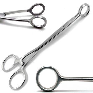 Pinzas quirúrgicas Collins para sujeción de lengua, de mandíbulas anchas, de acero inoxidable, para ORL, proveedor OEM - Product Image 1