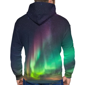 Men's <b>Navy</b> Yellow Color Block Dripping Print Hooded Zipper Sweatshirt Regular Fit Casual Autumn Wear - Product Image 6