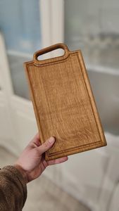 Modern Raw Rectangle <b>Wooden</b> Chopping Board With Handle Kitchen Cutting <b>Block</b> For Vegetables Cheese Food Prep Chopping Board - Product Image 3