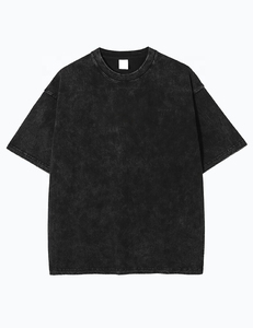 Nouveau T-shirt Homme 2026 en Polyester/Coton de Haute Qualité, Style Streetwear Vintage Délavé à l'Acide, Coupe Classique, Séchage Rapide, Impression Personnalisée Lettres - Product Image 1