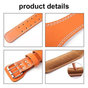 Cinturón de Cuero de Vaca de Alta Calidad para Gimnasio, con Logotipo Personalizado, Soporte Lumbar para Fitness y Culturismo, Cinturón de Levantamiento de Pesas de Largo Alcance - Product Image 2